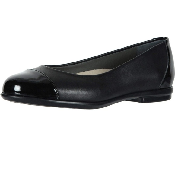 SAS Shoes - SAS Scenic Cap Toe Black/Black Patent Womens Ballet Flat Shoes Size 11 M
